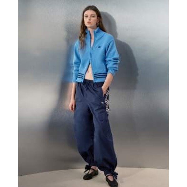 adidas Originals x ASOS balloon cargo sweatpants with ankle tie in navy