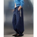 adidas Originals x ASOS balloon cargo sweatpants with ankle tie in navy