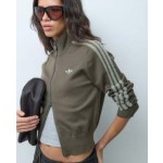 adidas Originals Firebird knitted track top in khaki