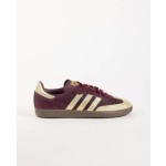adidas Originals Samba OG sneakers in burgundy and warm vanilla rhinestone