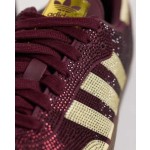 adidas Originals Samba OG sneakers in burgundy and warm vanilla rhinestone