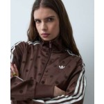 adidas Originals Firebird polka dot track top in brown