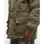 Reclaimed Vintage unisex contrast toggle waist green jacket
