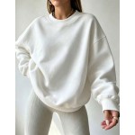 Local
Women's Solid Color Long Sleeve Simple Casual Sweatshirt,Winter Clothes For Women Thermal, Long Sleeve Tops Women Baggy, Vacation Outfits Women Winter