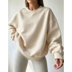 Local
Women's Solid Color Long Sleeve Simple Casual Sweatshirt,Winter Clothes For Women Thermal, Long Sleeve Tops Women Baggy, Vacation Outfits Women Winter