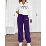 Women's 2 Piece Tracksuit Set, Half Zip Stand Collar Sweatshirt & High Waist Wide Leg Sweatpants, Casual Streetwear Lounge Outfit| Fall Sets