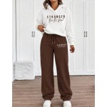 Women's 2 Piece Tracksuit Set, Half Zip Stand Collar Sweatshirt & High Waist Wide Leg Sweatpants, Casual Streetwear Lounge Outfit| Fall Sets