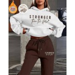 Fleece-Lined Two Piece Matching Set,Oversized Hoodie & Wide-Leg Pants/Two Piece Set Women/Sportswear Sets/Sweatshirt Sets/Essential Hoodies