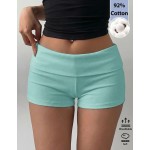 Attitoon Women's Shorts, Patchwork Waist Design, Fuchsia Animal Print Pattern, All-Season Versatile, Suitable For Sports And Streetwear, Chic Minimalist Cool Motorcycle Style, Fash
