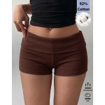Attitoon Women's Shorts, Patchwork Waist Design, Fuchsia Animal Print Pattern, All-Season Versatile, Suitable For Sports And Streetwear, Chic Minimalist Cool Motorcycle Style, Fash