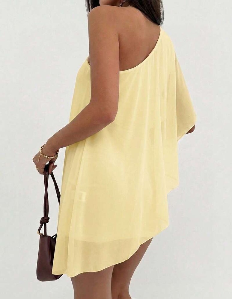 Aloruh Women's Solid Color Sleeveless Mini Dress, Suitable For Beach Vacation,Dresses For Women Summer