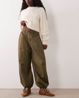 Brave Soul balloon pants in khaki
