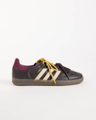 adidas Originals Samba OG double lace sneakers in brown