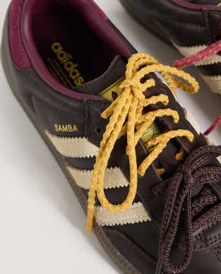 adidas Originals Samba OG double lace sneakers in brown