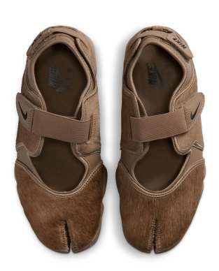 Nike Air Rift pony hair sneakers in brown