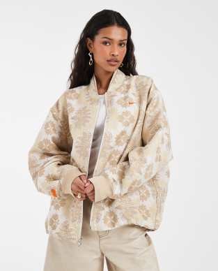 Nike Athlete Collections print jacket in beige