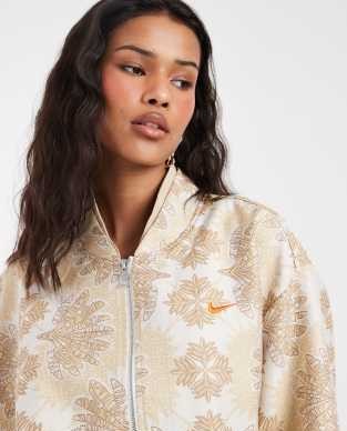 Nike Athlete Collections print jacket in beige